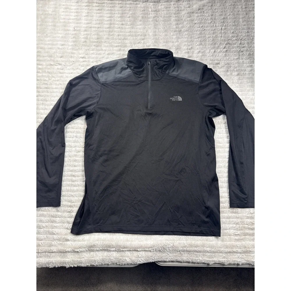 The North Face FlashDry XD‎ Pullover Mens Large Black 1/4 Zip Shirt Athletic Top